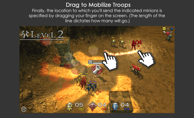 Drag to Mobilize Troops